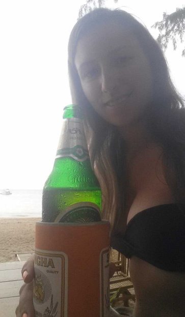 me drinking chang beer